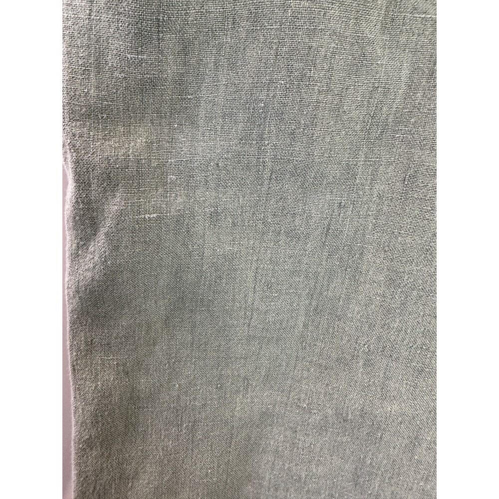 Flax 100% Linen Crop Pants Wide Leg Elastic Waist Faded Green Medium Lagonlook - Picture 13 of 15